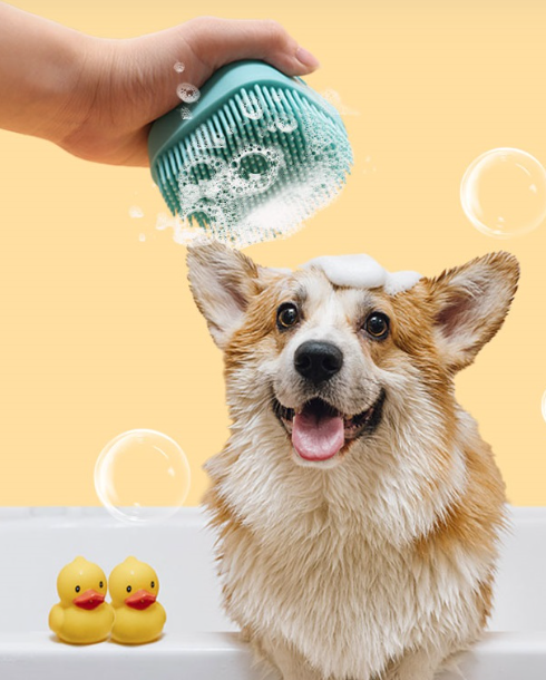 Dispensador Jabon De Silicona Para Mascotas