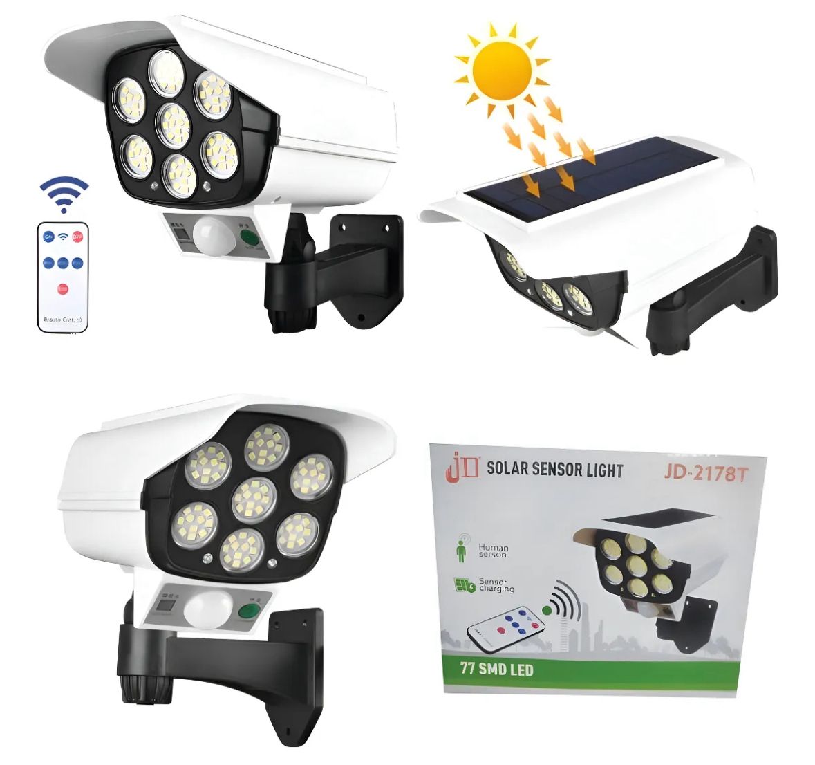 Lampara Solar Falsa Camara De Seguridad Senso De Movimiento