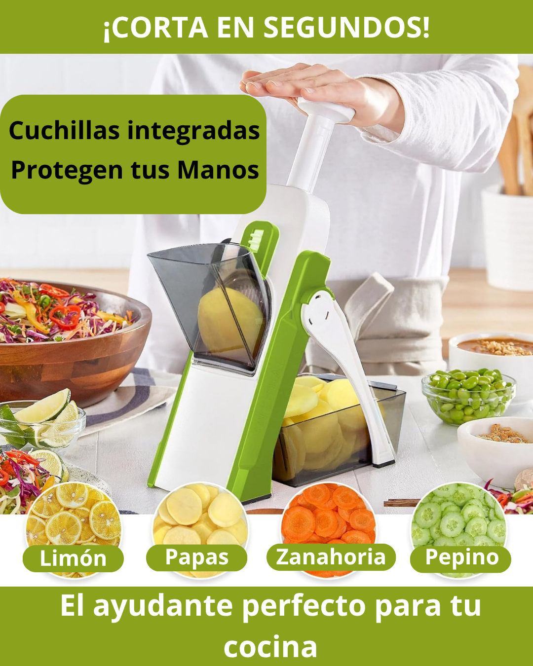 Rallador Cortador De Verdura Y Frutas