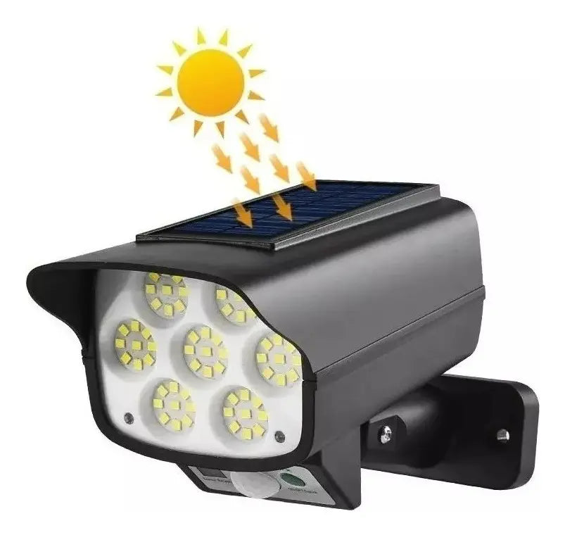 Lampara Solar Falsa Camara De Seguridad Senso De Movimiento