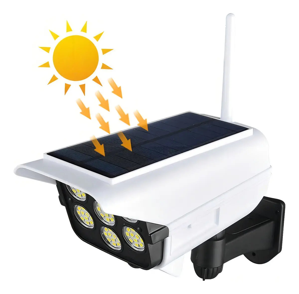Lampara Solar Falsa Camara De Seguridad Senso De Movimiento
