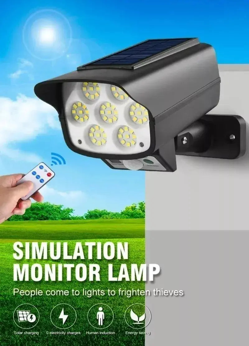 Lampara Solar Falsa Camara De Seguridad Senso De Movimiento