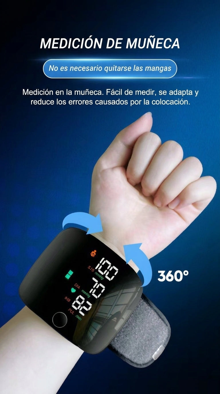 Tensiómetro Digital De Muñeca Pantalla Led Con Voz Memoria