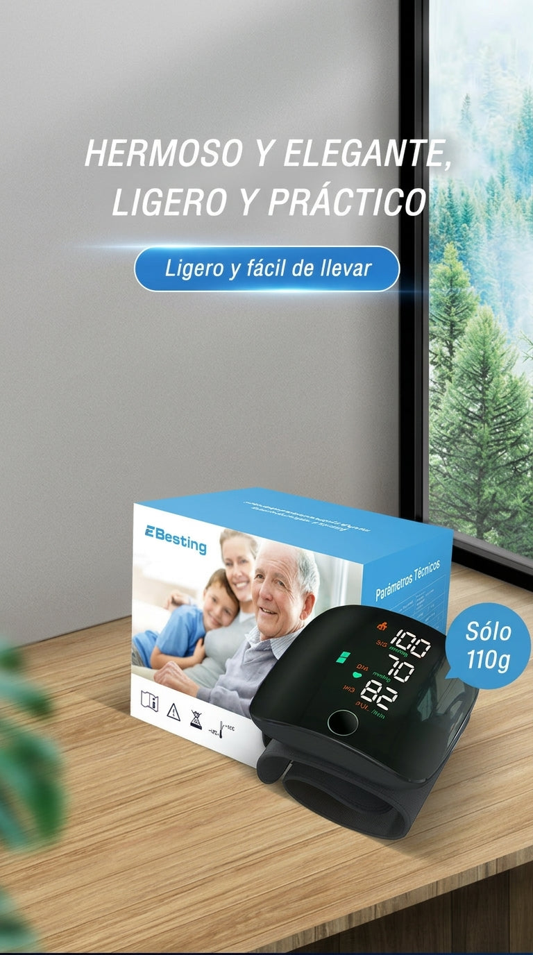 Tensiómetro Digital De Muñeca Pantalla Led Con Voz Memoria